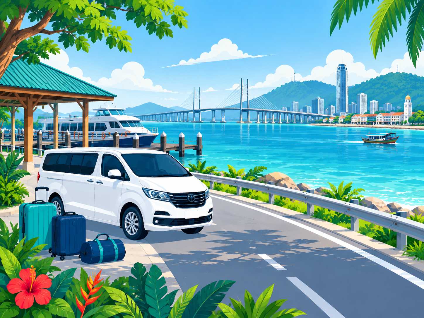 Private transfer from Kuala Besut Jetty to Penang after a Perhentian Islands holiday